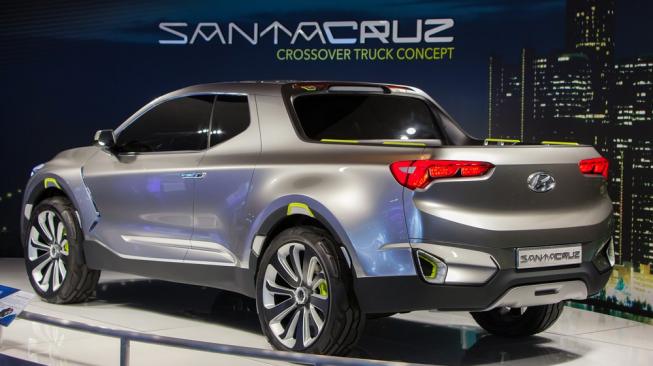 Hyundai Santa Cruz seperti ditampilkan dalam Detroit Motor Show 2015 [Shutterstock].