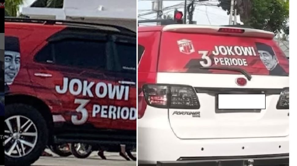 Viral Toyota Fortuner Gunakan Stiker Bertuliskan Jokowi 3 Periode Jadi Sorotan, Publik Geleng-geleng Kepala