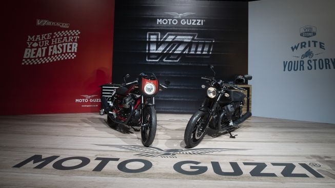 Moto Guzzi V7 III Stone dan Moto Guzzi V7 III Racer 10th Anniversary. [Piaggio Indonesia].