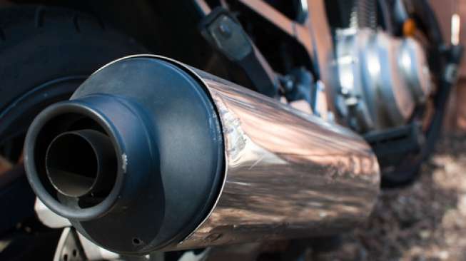 Ilustrasi knalpot sepeda motor (Shutterstock).