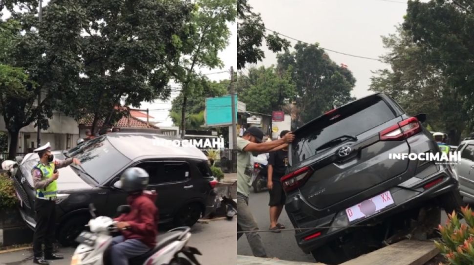Nyesek, Toyota Raize Masih Bau Dealer Menabrak Pembatas Jalan, Sebabnya Tak Terduga