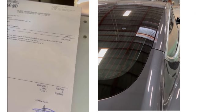 Pemilik mobil Tesla lega biaya yang harus dibayarkan Rp 300 ribu karena ada asuransi (Facebook)