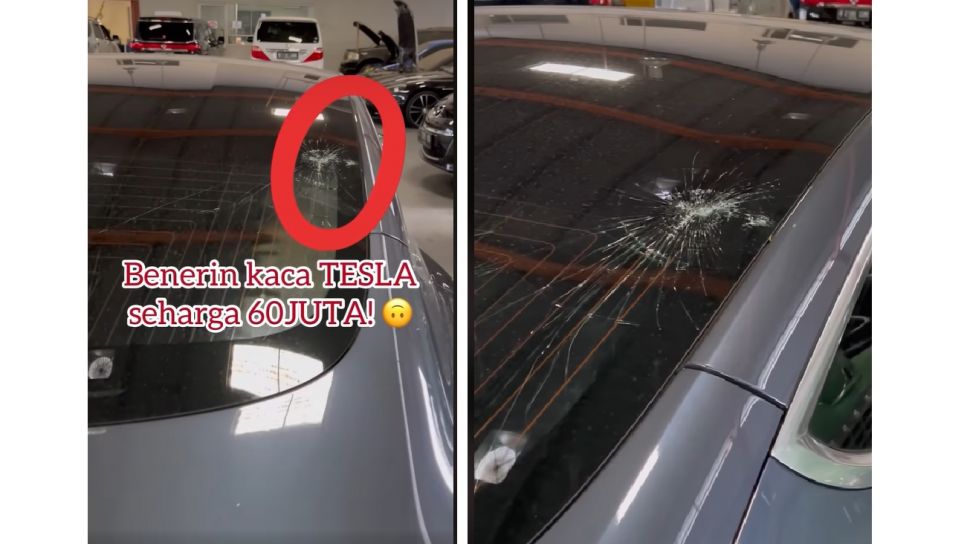 Curhat Pemilik Mobil Tesla Syok ketika Tahu Biaya Ganti Kaca yang Pecah, Tembus Rp 60 Juta