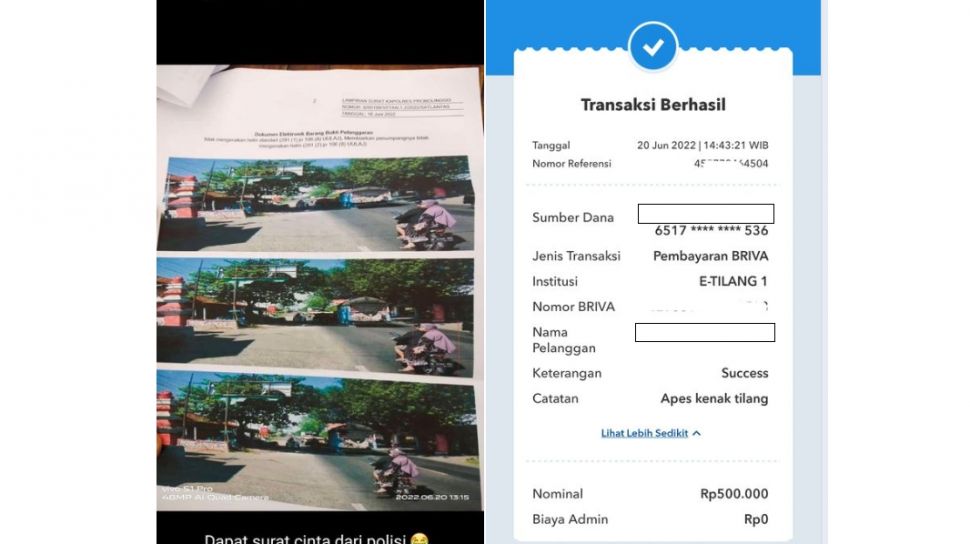 Curhat Pemotor Dapat Surat Cinta dari Polisi Gegara Tak Pakai Helm saat Berkendara, Nominal Dendanya Tembus Rp 500 Ribu