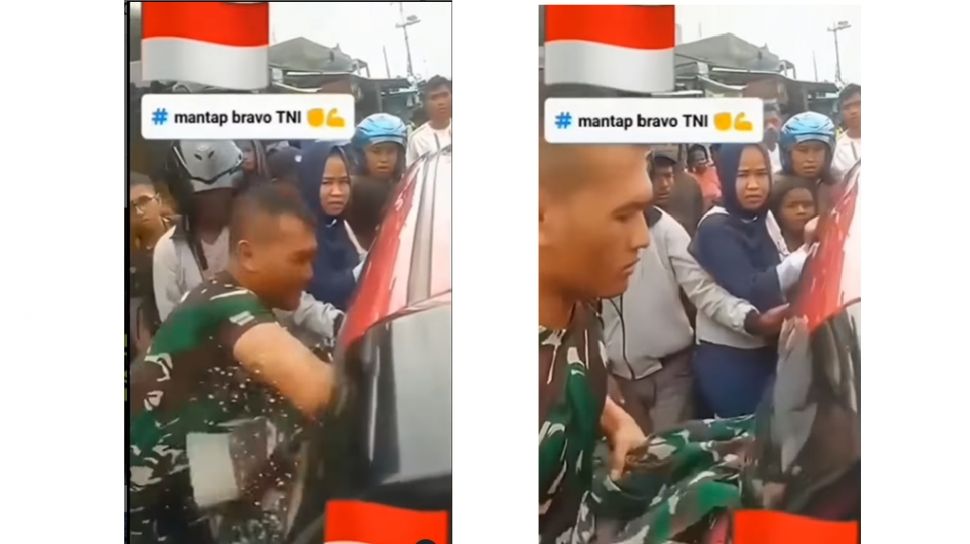 Viral Aksi Heroik Pria Berkaus TNI Selamatkan Balita yang Terkurung Dalam Mobil, Bikin Publik Salut