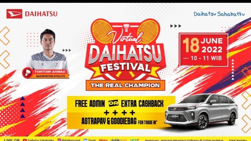 Virtual Daihatsu Festival Hadir Hari Ini, Tersedia Promo Menarik dan Acara Talkshow Bersama Bintang Bulu Tangkis
