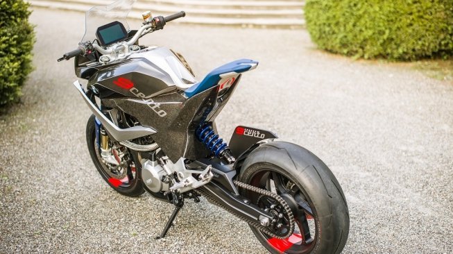 Sepeda motor konsep 9cento dari BMW Motorrad diperkenalkan di ajang Concorso d'Eleganza Villa d'Este, Italia pada 25 Mei lalu. [BMW Press Club]
