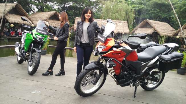 Kawasaki Versys-X 250 diperkenalkan di Bintaro, Tangerang Selatan, Rabu (30/11) [Mudikgratis.co.id/Insan Akbar Krisnamusi].